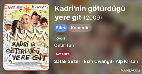 Suivez le chemin que Kadri vous emmène. (Kadri'nin Götürdüğü Yere Git)