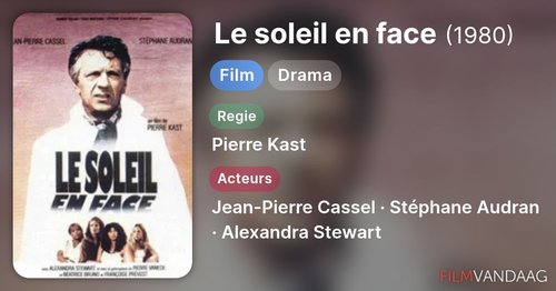 Le soleil en face